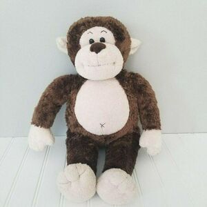 Build A Bear Unisex Kids Brown White Monkey Animal Stuffed‎ Plush Toy Size 17.5"
